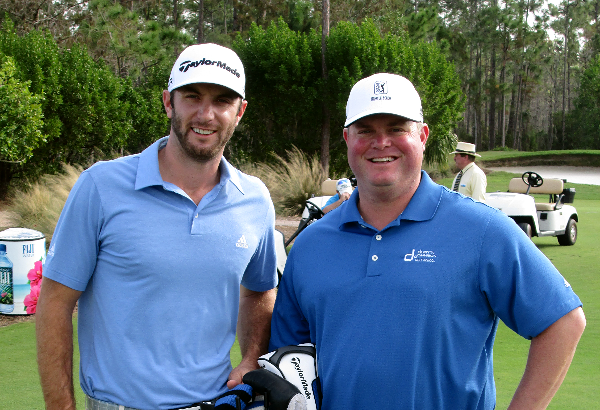 Dustin Johnson and coach Allen Terrell