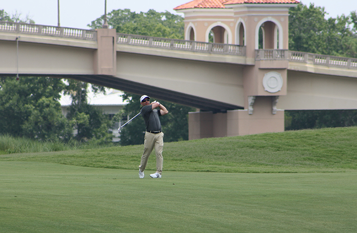 The approach on the 9th hole at Grande Dunes