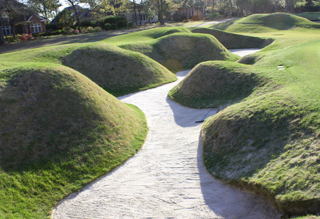 Actual photo of actual bunkers at Prestwick Country Club golf course in Myrtle Beach. Good luck if you're in them!