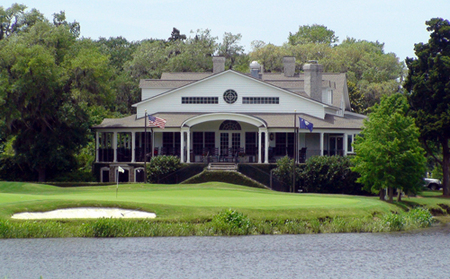 The Caledonia Golf & Fish Clubhouse overlooks the 18th green