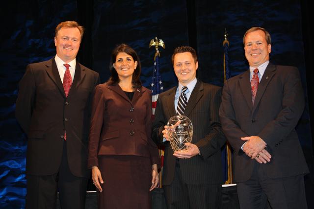 South Carolina Governor Nikki Haley presented the World Am with the Governor's Cup