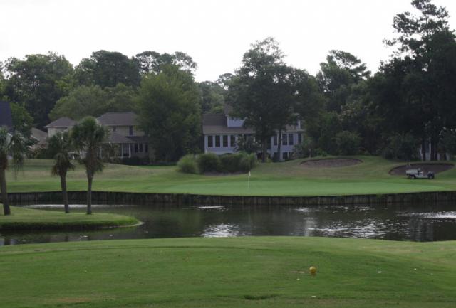 The fifth hole on the jones course at sea trail is the layout's signature challenge