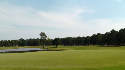 The 15th hole at Myrtlewood is a memorable one.