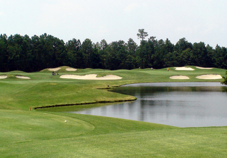 The 14th hole at Wild Wing Avocet is a short par 4