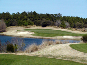 Number 6 green at the Fazio Course at Barefoot Resort