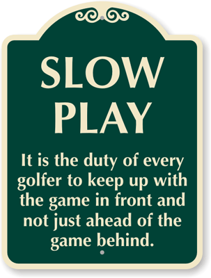 Avoiding slow play on the golf course is one of the keys to enjoyment