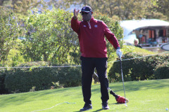 NFL star Sterling Sharpe at Monday After the Masters at the Dye Course at Barefoot Resort