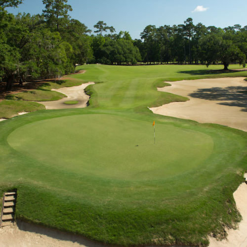The 13th hole at Caledonia Golf & Fish Club in Pawleys Island, S.C.