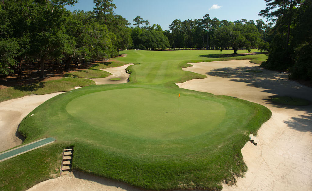 The 13th hole at Caledonia Golf & Fish Club in Pawleys Island, S.C.
