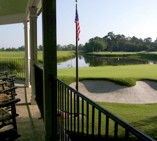 The back porch at Caledonia's clubhouse creates a 19th hole atmosphere like no other.
