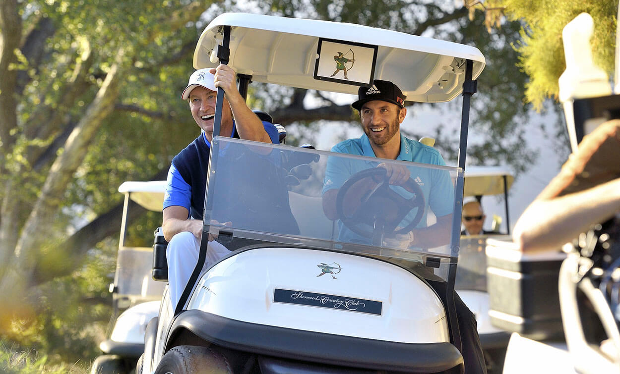 Dustin Johnson Wayne Gretzky Golf Cart