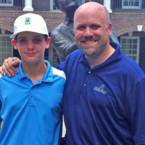 Jim Maggio with his son, Christian, at the 2013 Father & Son Team Classic