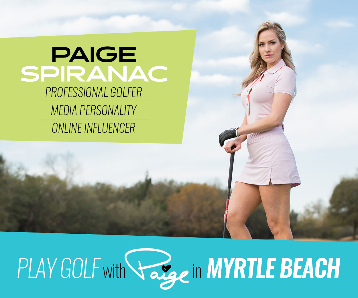 Play Golf with Paige Spiranac in Myrtle Beach Splash
